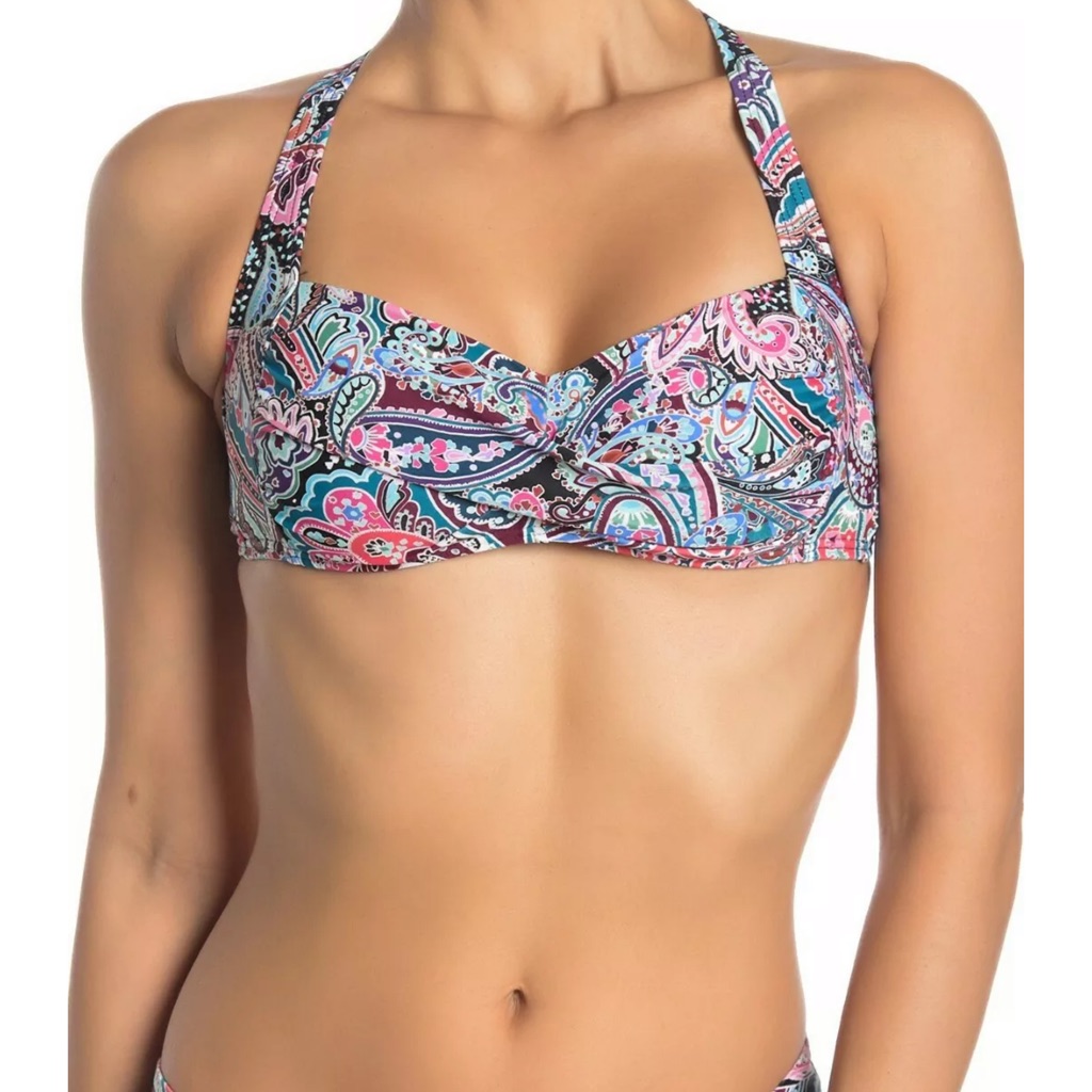 Nwt La Blanca Swirlin Paisley Bikini Top S